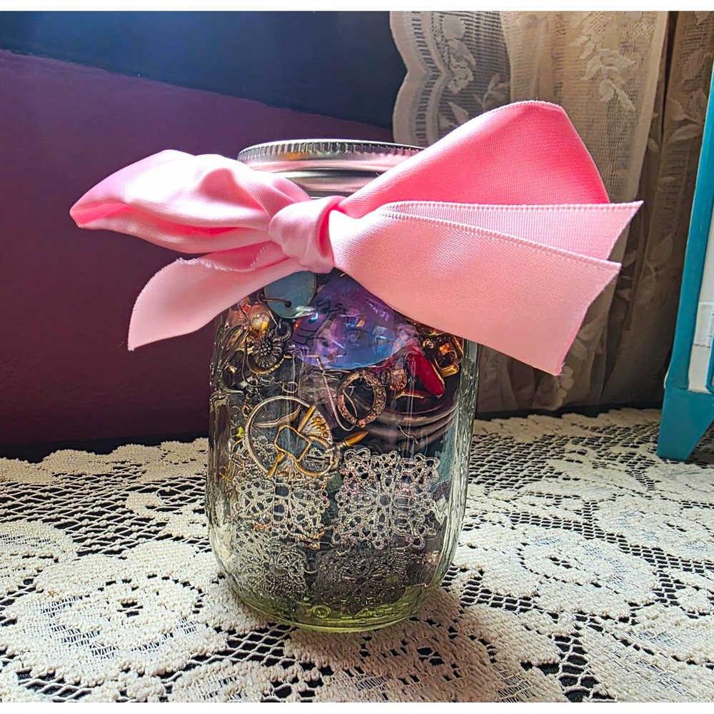 2lb Bulk Jewelry Lot Unmatched Earrings Vintage Modern Crafting Upcycle Jar
